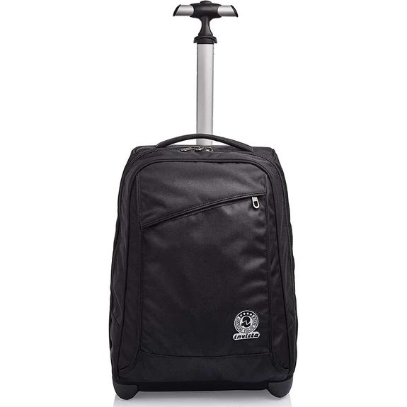 INVICTA SOLID RECYCLED BENIN Zaino Trolley Nero - Zaini con carrello