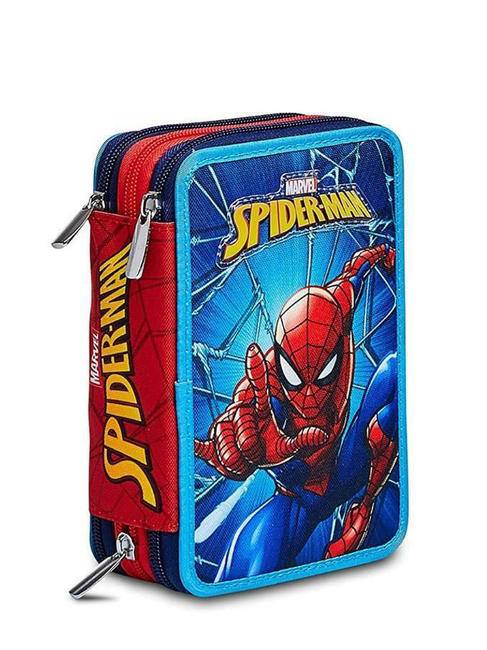 SPIDERMAN WALL CRAWLER Astuccio con Kit Scolastico Completo bluedeep - Astucci e Accessori