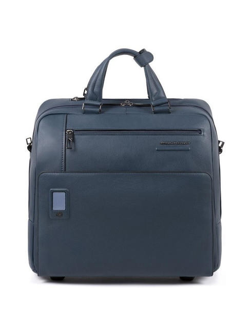 PIQUADRO AKRON Pilota porta PC 15,6" in pelle blu - Trolley Pilota