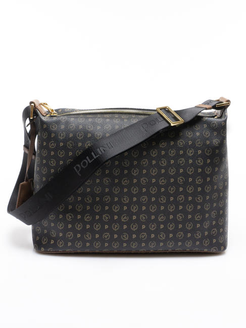POLLINI Heritage Classic Borsa a tracolla nero marrone - Borse Donna