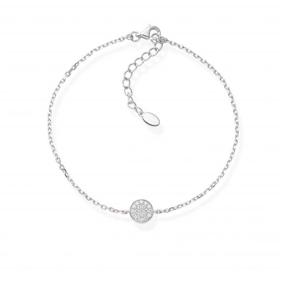 AMEN DIAMONDS Bracciale in argento rodiato e zirconi bianchi rodio - Bracciali Donna
