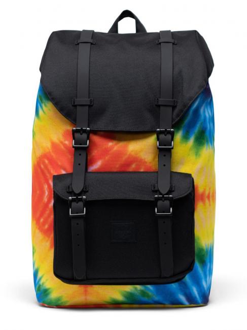 HERSCHEL LITTLE AMERICA Zaino Mid Volume porta PC 13" rainbow tie dye - Zaini Scuola & Tempo Libero