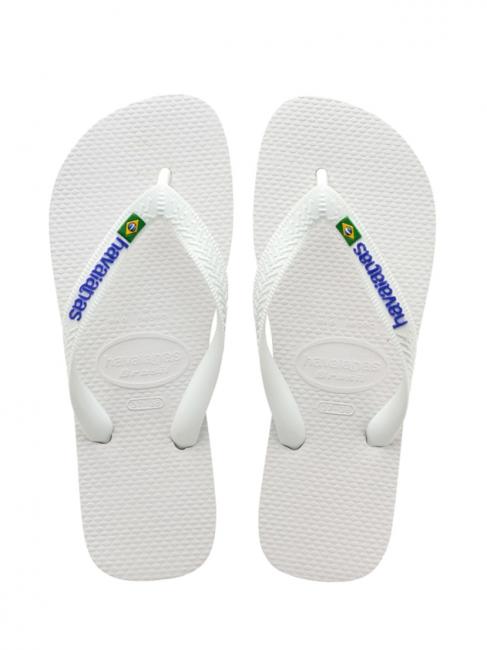HAVAIANAS BRASIL LOGO Infradito  white - Scarpe Unisex