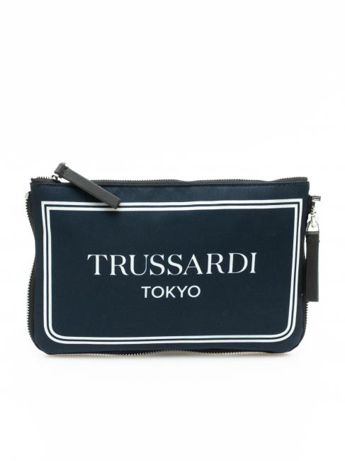 TRUSSARDI CITY POCKET Pochette a mano tokyo blue - Borse Donna