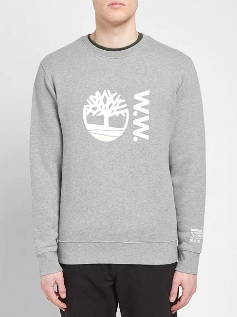 TIMBERLAND WW SWEAT Felpa girocollo medium grey heather - Felpe Uomo
