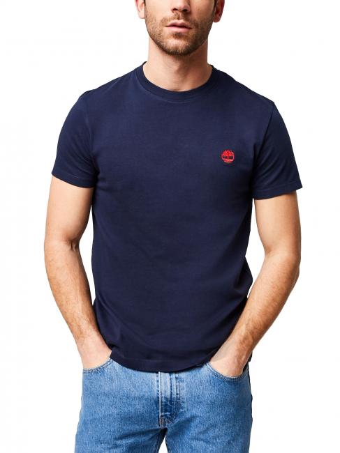 TIMBERLAND SS DUNRIVER CREW T-shirt in cotone dark sapphire - T-shirt Uomo