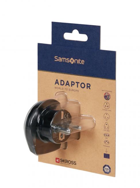 SAMSONITE GLOBAL TRAVEL  Adattatore per prese elettriche Mondo - Europa NERO - Accessori Viaggio