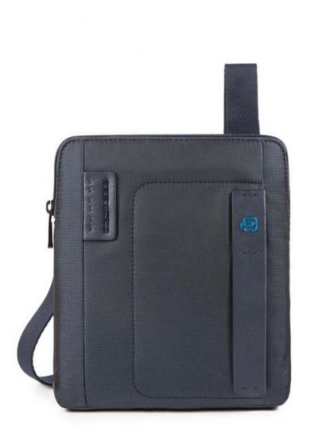 PIQUADRO Borsello Linea PULSE P16, porta iPad CHEVRON BLU - Tracolle Uomo