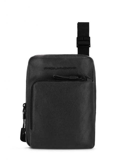 PIQUADRO HARPER Borsello in pelle, porta iPad Mini Nero - Tracolle Uomo