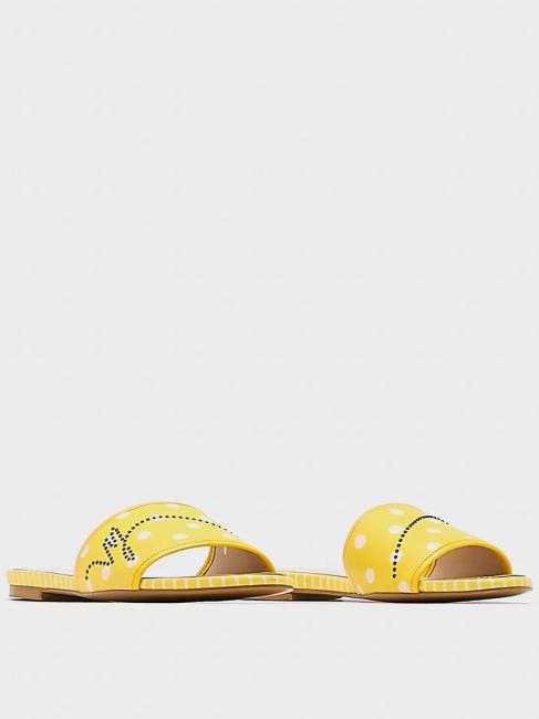 MANILA GRACE Ciabatta flat a pois  giallo/bianco - Scarpe Donna