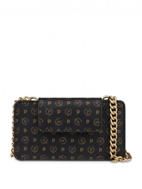 POLLINI HERITAGE CLASSIC Clutch con tracollina nero lacca - Borse Donna
