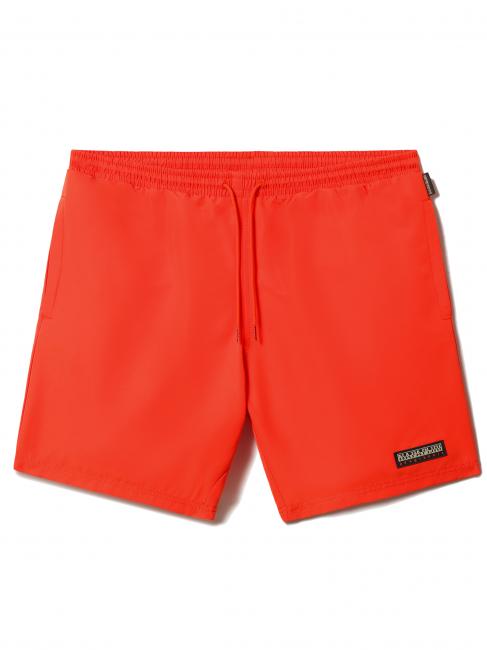 NAPAPIJRI V-TRIENT Costume media lunghezza tasche logo red tomato - Costumi da bagno Uomo