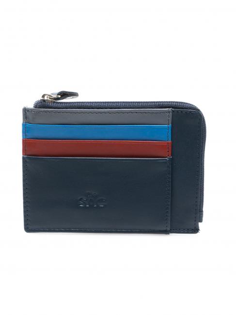 LESAC COLORFULL Portafoglio piatto in pelle blu - Portafogli Uomo