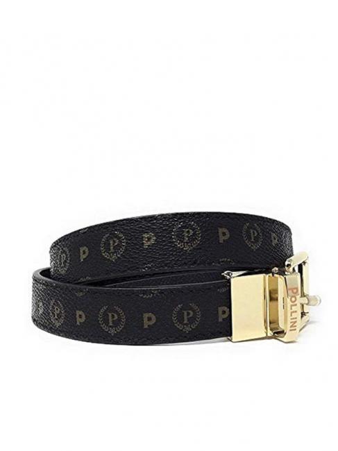 POLLINI HERITAGE  Cintura double face, accorciabile su misura Nero - Cinture