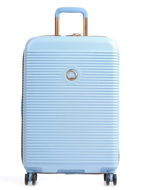 DELSEY FREESTYLE Trolley misura media celeste - Trolley Rigidi