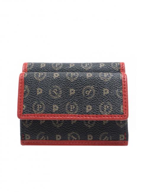 POLLINI HERITAGE Portafoglio con patta nero lacca - Portafogli Donna
