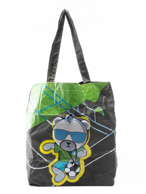 FURLA ULISSE Borsa nylon stampa kuma football lava a+toni verde - Borse Donna