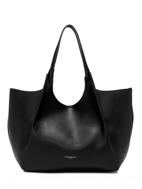 GIANNI CHIARINI DUA Borsa a spalla grande in pelle nero-castoro - Borse Donna