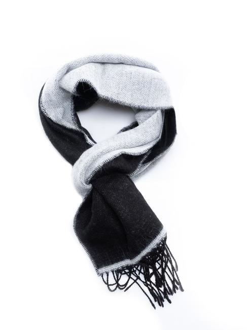 POLLINI FRANGE Sciarpa doppio colore bianco/ nero - Sciarpe