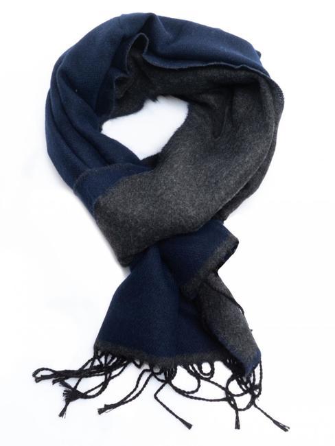 POLLINI FRANGE Sciarpa doppio colore blu/antracite - Sciarpe