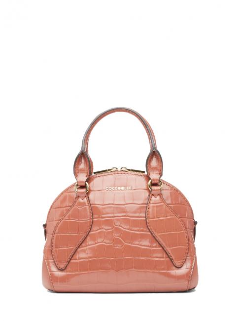 COCCINELLE COLETTE Croco Shiny Soft Mini Bugatti a mano, con tracolla cinnam - Borse Donna
