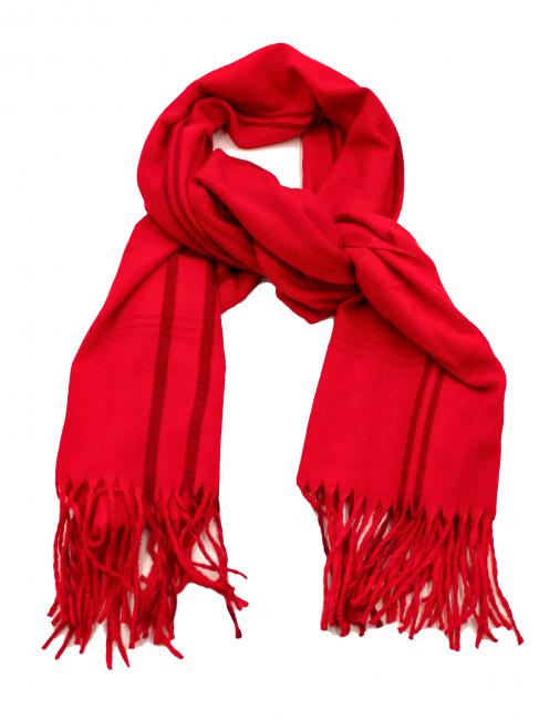 ROCCOBAROCCO Sciarpa con frange  rosso - Sciarpe