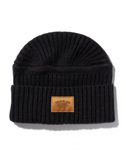 TIMBERLAND RIBBED Cappello con risvolto NERO - Cappelli