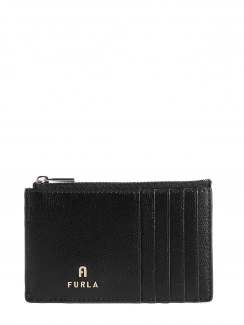 FURLA CAMELIA Portafoglio piatto in pelle Nero - Portafogli Donna
