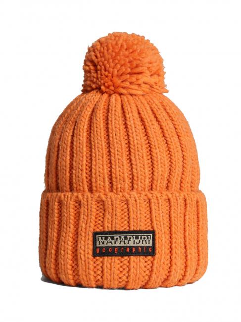 NAPAPIJRI FEA 2 Berretto a coste con ponpon orange buttern - Cappelli