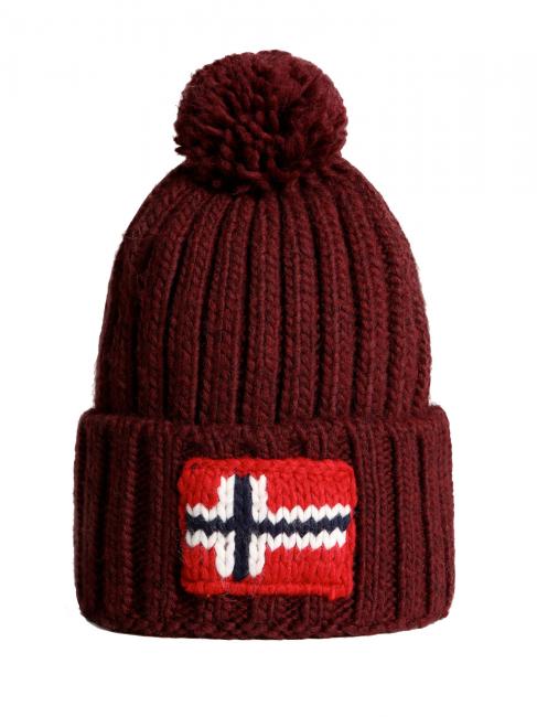 NAPAPIJRI SEMIURY 5 Berretto con ponpon burgundy fudge - Cappelli