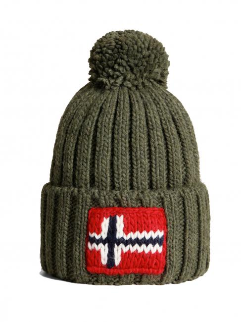 NAPAPIJRI SEMIURY 5 Berretto con ponpon green lichen - Cappelli