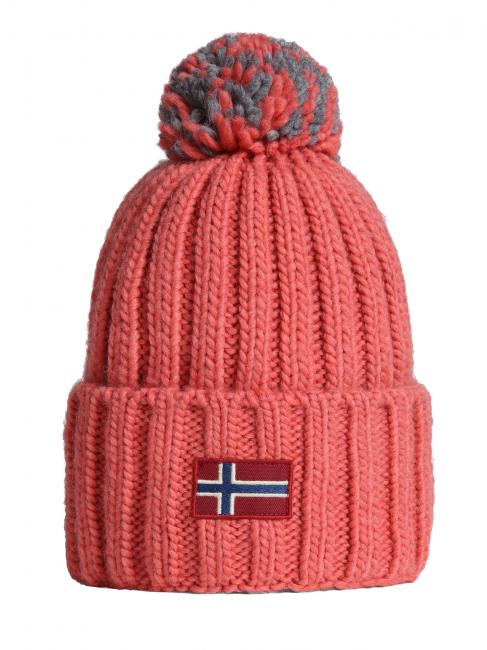 NAPAPIJRI SEMIURY W 3 Berretto con risvolto e ponpon pink raspberry - Cappelli