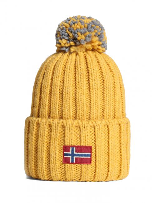 NAPAPIJRI SEMIURY W 3 Berretto con risvolto e ponpon yellow amber - Cappelli