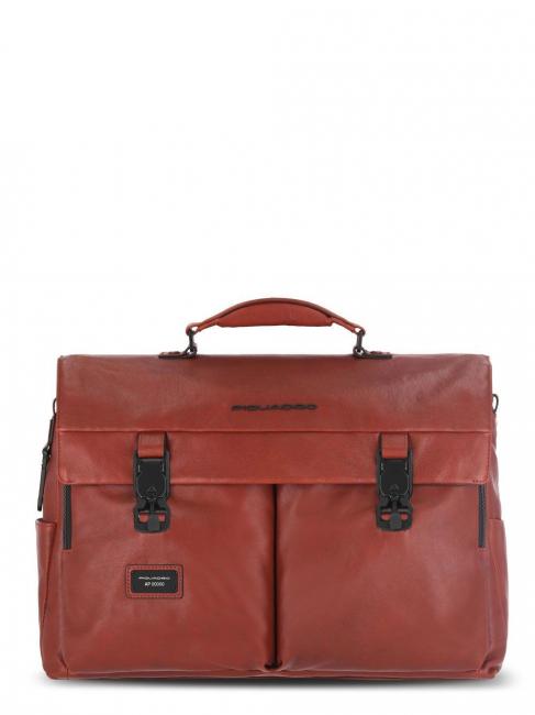 PIQUADRO HARPER Cartella porta PC 15,6", in pelle CUOIO - Cartelle Lavoro