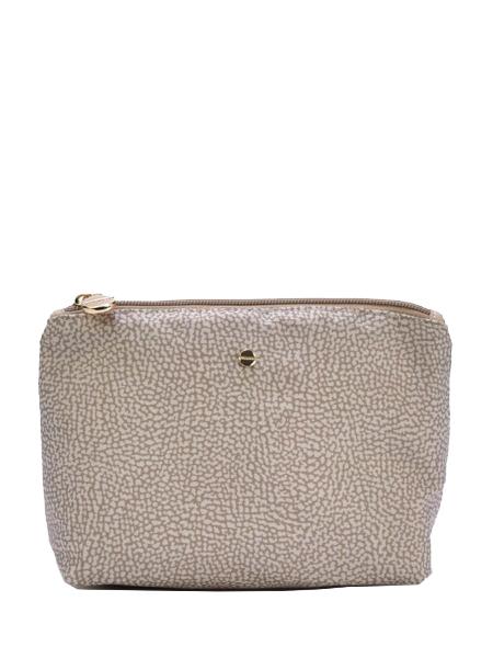 BORBONESE CLASSICA POUCH MEDIUM Necessaire con zip sabbia - Bustine & Necessaire
