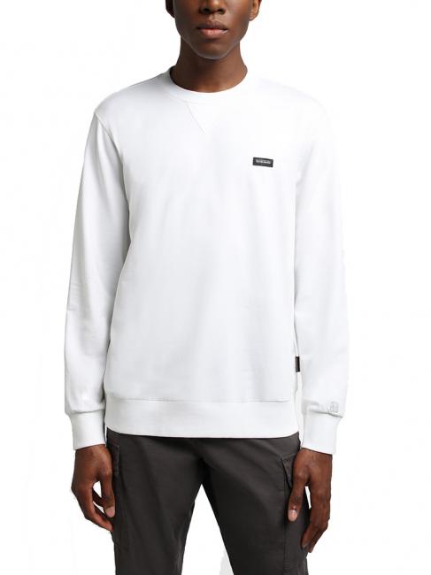 NAPAPIJRI B-RHEMES Felpa girocollo in cotone Bright white - Felpe Uomo
