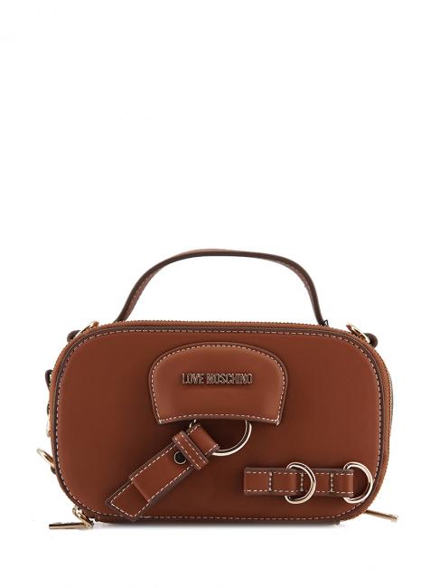 LOVE MOSCHINO Mini Bag con doppia tasca  cuoio - Borse Donna