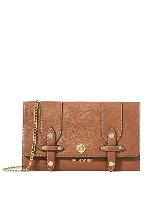 LOVE MOSCHINO Borsa postina con catena  cuoio - Borse Donna