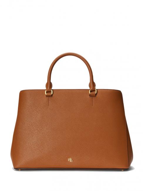RALPH LAUREN HANNA Borsa a mano grande in pelle lauren tan6 - Borse Donna