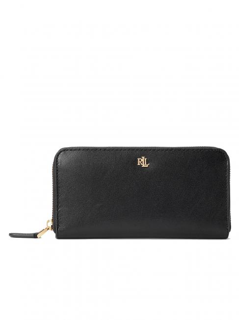 RALPH LAUREN RLL Portafoglio continental grande in pelle nero3 - Portafogli Donna