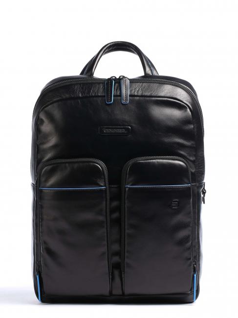 PIQUADRO BLUE SQUARE Revamp Zaino porta PC 14", in pelle Nero - Zaini da lavoro porta PC