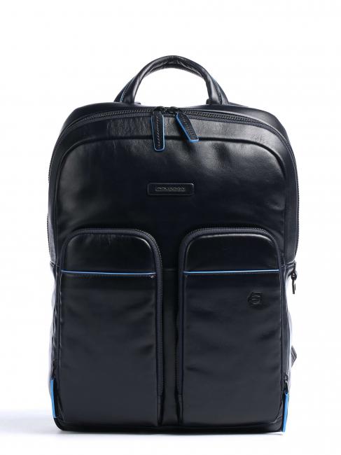 PIQUADRO BLUE SQUARE Revamp Zaino porta PC 14", in pelle blu - Zaini da lavoro porta PC