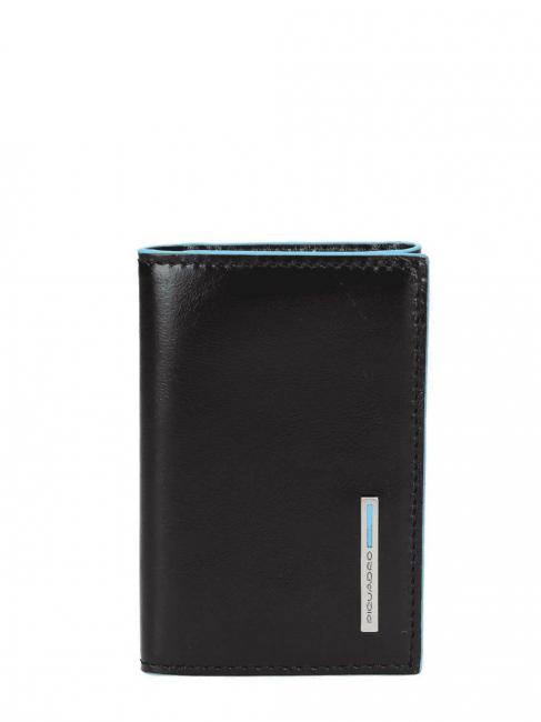 PIQUADRO BLUE SQUARE Astuccio Portachiavi in pelle Nero - Portachiavi