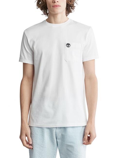 TIMBERLAND DUNSTAN RIVER T-shirt in cotone con taschino white - T-shirt Uomo
