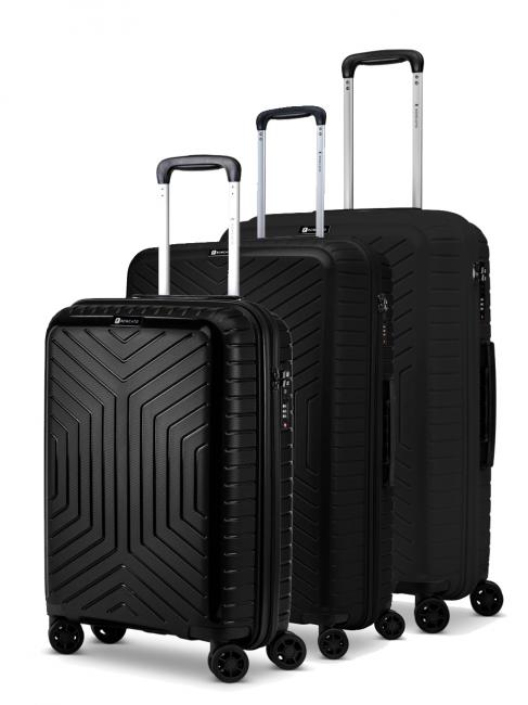 R RONCATO HEXA Set 3 trolley:cabin+medio+grande Nero - Set Trolley