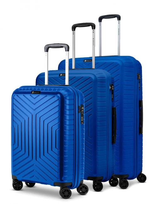 R RONCATO HEXA Set 3 trolley:cabin+medio+grande blu royal - Set Trolley