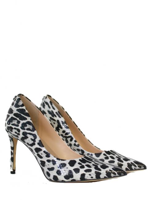 GUESS PIERA Animalier Décolleté alte black white - Scarpe Donna