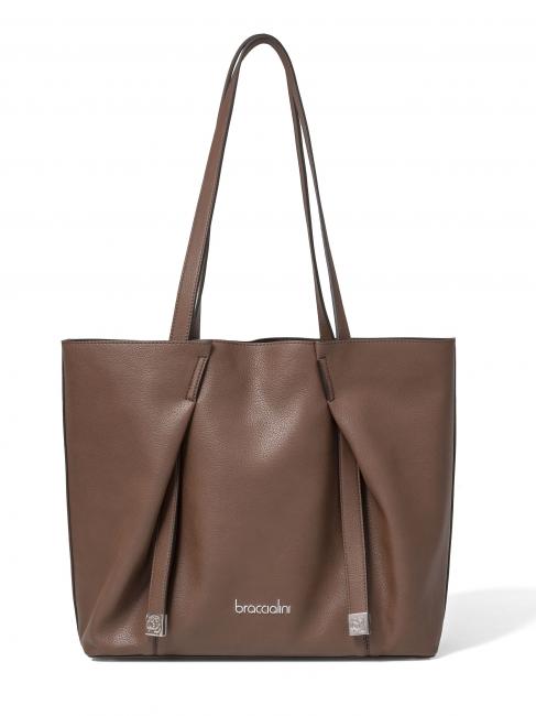 BRACCIALINI GIO Shopper con pochette estraibile marrone - Borse Donna