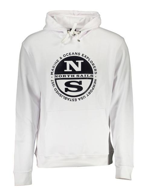 NORTH SAILS NEWPORT USA EST Felpa con cappuccio e tasca bianco - Felpe Uomo