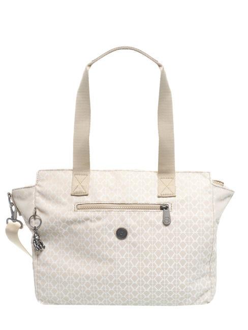 KIPLING DORTHY Borsa a spalla con tracolla signature beige - Borse Donna